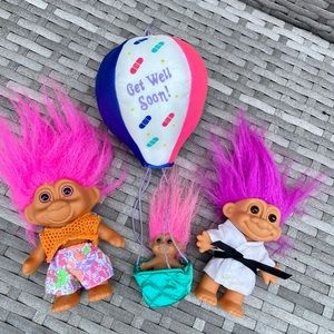 1990 RARE Trolls Hot Air Ballon Bundle